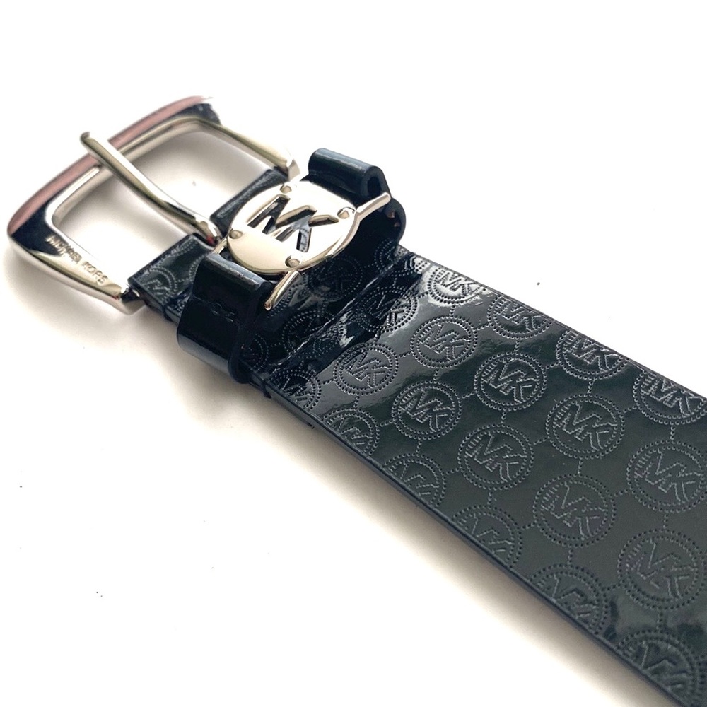 Michael Kors UNISEX Black Signature Logo Belt - Picture 5 of 8